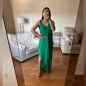 Michael Kors Draped V-neck Kelly Maxi Dress.